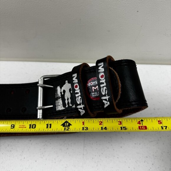 Monsta Clothing CO. Two Pin Leather Weight Lifting Belt Small - Picture 16 of 16